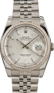 PreOwned Rolex Datejust 116234 Silver Index Dial