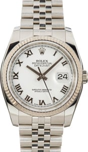 Rolex Datejust 116234 White Roman Dial