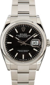 Pre-Owned Rolex Datejust 126200 Black Dial
