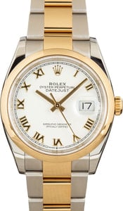 Rolex Datejust 126203 Steel & 18k Gold White Dial