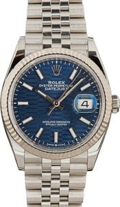 Rolex Datejust ref 126234 Blue Fluted Motif Dial