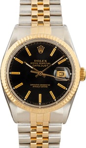 Pre-Owned Rolex Datejust 16013 Black Index Dial