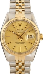 Rolex Datejust 16013 Champagne Index Dial