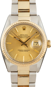 Rolex Datejust 16013 Steel & 18k Yellow Gold