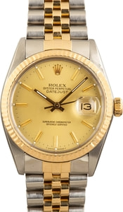 Rolex Datejust 16013 Champagne Index Dial