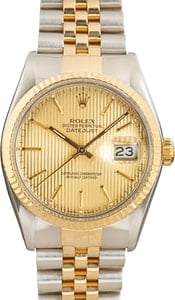 Rolex Datejust ref 16013 Champagne Tapestry Dial