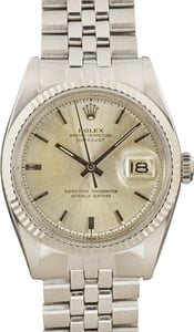 Rolex Vintage Silver Index Datejust 1601