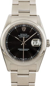 Pre-Owned Rolex Datejust 16200 Black Dial