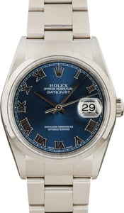 Rolex Datejust 16200 Blue Roman