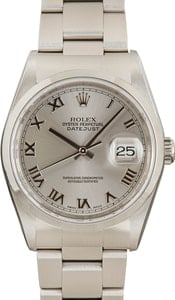 Rolex Datejust 16200 Silver Roman Dial