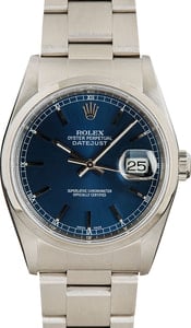 Used Rolex Datejust 16200 Blue Dial