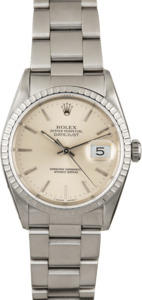 Men's Rolex Datejust 16220 Silver Index Dial