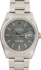 Rolex Datejust 16220 Slate Index Dial