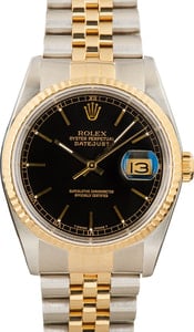 Rolex Datejust Two Tone 16233 Black Dial