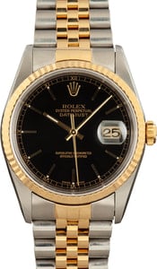 Rolex Datejust Two Tone 16233 Black Dial