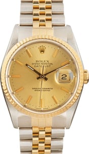 Pre-Owned Rolex Datejust 16233 Champagne Dial