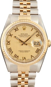 Used Rolex Datejust 16233 Champagne Roman Dial