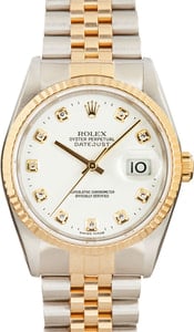 Pre-Owned Rolex Datejust 16233 Diamond Hour Markers