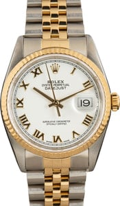 Rolex Datejust 36 16233 White Roman Dial