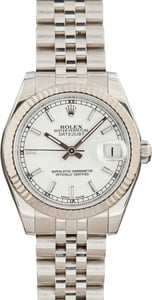 Lady Rolex Datejust Ref 178274 White Dial