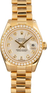 Ladies Rolex Datejust 179138 18k Yellow Gold