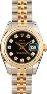 Ladies Rolex Datejust 179173 Black Dial