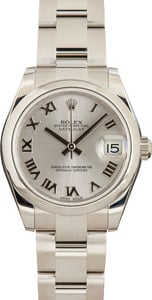 Ladies Rolex Datejust 178240 Silver Roman Dial