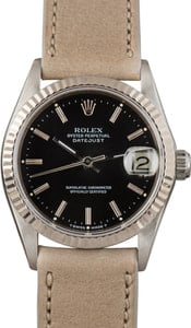 Lady Rolex Datejust 6824 Black Dial