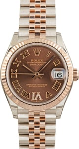 Pre-owned Rolex Datejust 278271 Stainless Steel & 18k Everose Gold