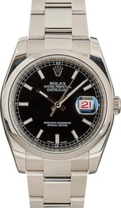 Used Rolex Datejust 116200 Black Dial