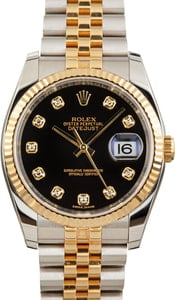 Rolex Datejust 36 Ref 116233 Black Diamond Dial