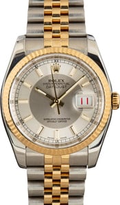 Rolex 36MM Datejust 116233 Silver Tuxedo Dial