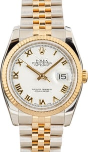 Rolex Datejust 36 ref 116233 White Roman Dial