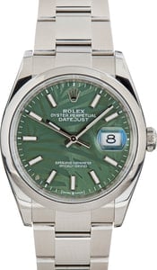 Rolex Datejust 126200 Green Palm Motif Dial