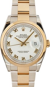 Rolex Datejust 126203 Steel & 18k Gold White Dial