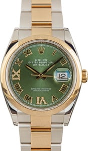 Rolex Datejust 126203 Green Roman Dial