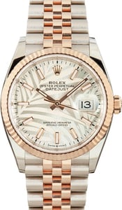 Rolex Datejust 36 Ref 126231 Palm Motif Dial