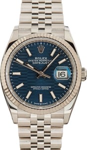 Rolex Datejust ref 126234 Blue Fluted Motif Dial