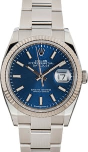 Rolex Datejust ref 126234 Blue Chromalight Dial