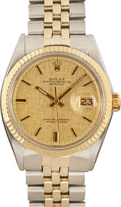 Rolex Datejust 1601 Champagne Linen Dial