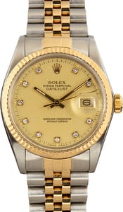 Rolex Datejust Two Tone 16013 Champagne Dial