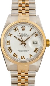 Used Rolex Datejust 16013 White Dial