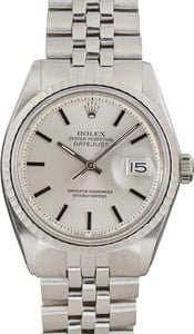 Pre-Owned Rolex Datejust 1603 Silver Dial