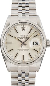 Pre-Owned Rolex Datejust 16030 Silver Index Dial