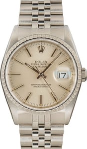 PreOwned Rolex Datejust 16220 Silver Dial