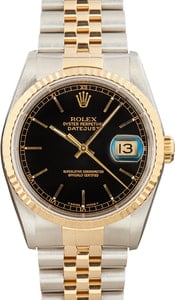 Pre-Owned Rolex Datejust 16233 Black Dial