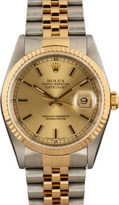 Used Rolex Datejust 16233 Champagne Dial Two Tone