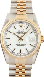 Rolex Datejust 16233 White Dial