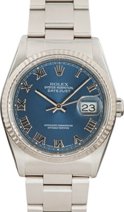 Rolex Datejust Ref 16234 Blue Roman Dial