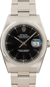 Rolex Datejust ref 16200 Black Dial